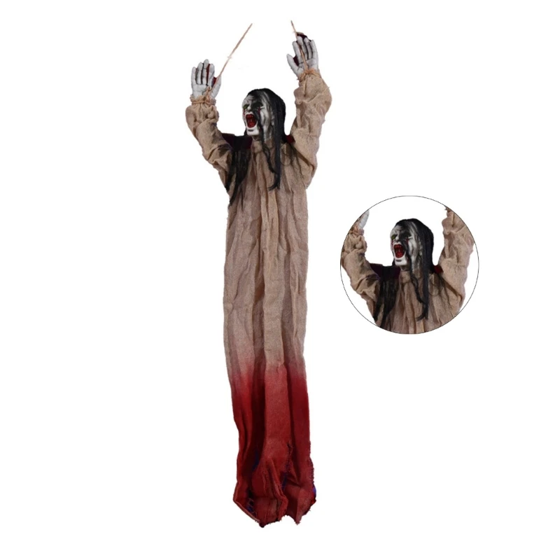 Y166 Хэллоуин Кровавый глаз Кукольные украшения Ужасное украшение Садовое