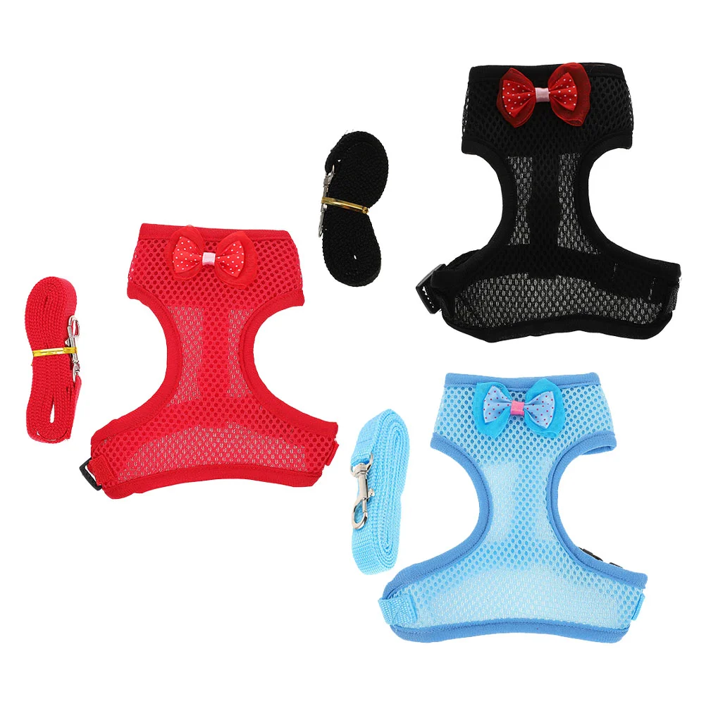 

3 Sets Camisoles Chicken Vest Pet Rooster Traction Rope Hen Anti-lost Pulling Adorable Costume Strap Harness