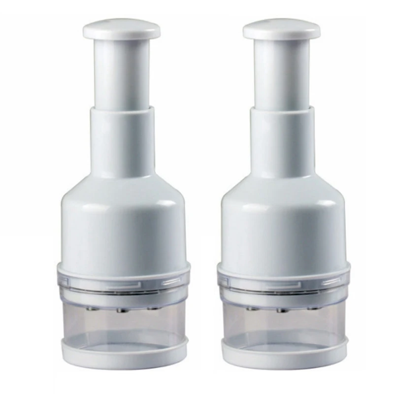 

HOT-Onion Garlic Mincer With Cover Food Chopper Vegetable Chopper And Slicer Dicer Manual Mini Hand Chopper
