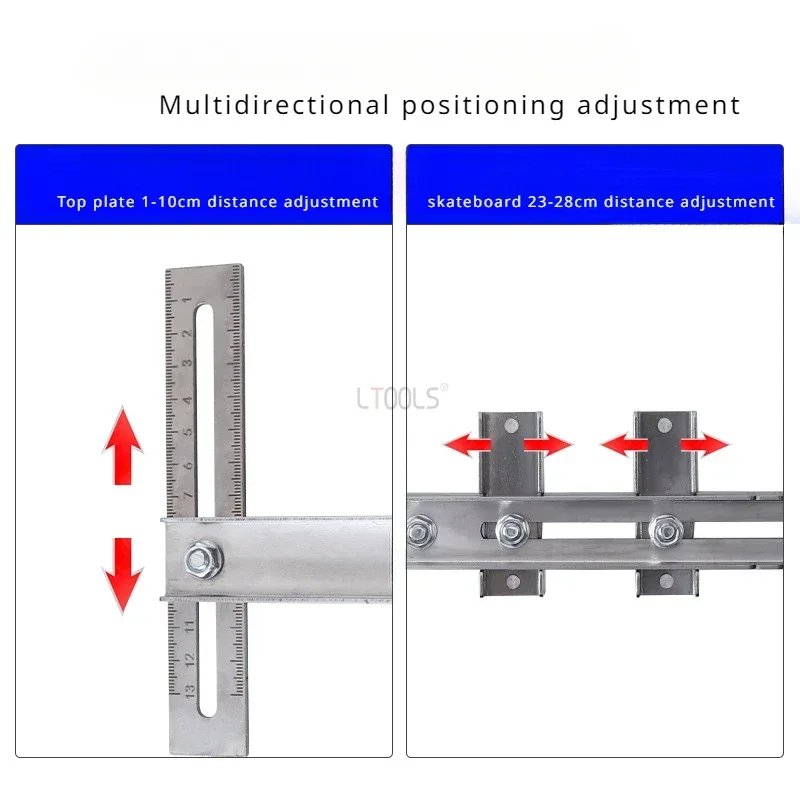 Вешалка для гардероба линейка установки штанги регулируемая ручная из