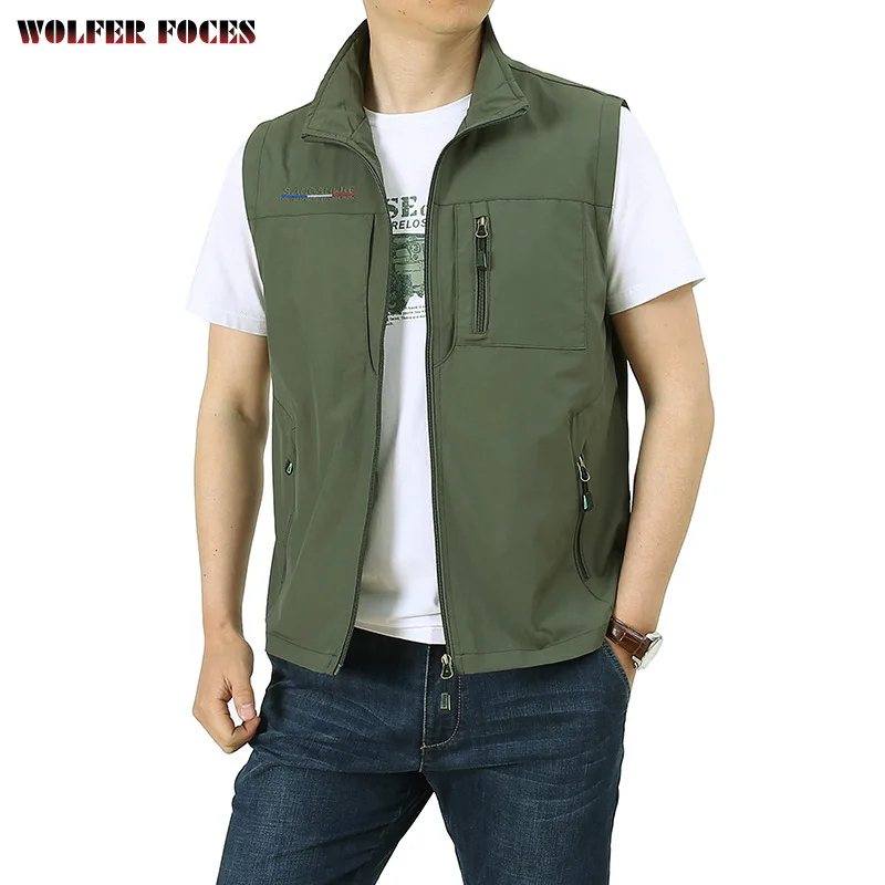 

Vest Men's Summer Coat Hunting Work Gilets Sleeveless Jacket Fishing Clothing Motorcyclist Mens Tactical Military Free Shipping