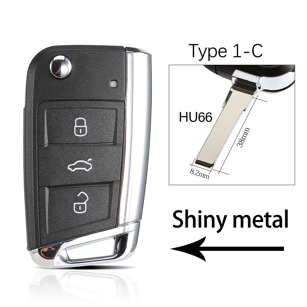 

WhatsKey MQB раскладной ключ, складной удаленный автомобильный ключ для VW Skoda Octavia A7, сиденье для VW Golf 5 7 GTI MK7 Tiguan HU66/HU162t Blade