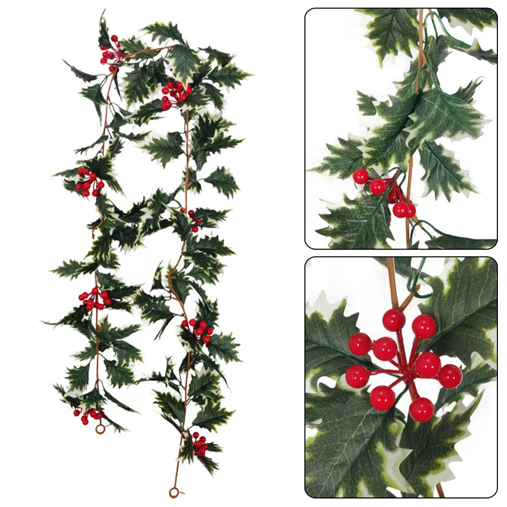 

Garland Christmas Rattan 36pcs Foam Plastic Silk Cloth Simulation Home Decorations Christmas Parties Fireplace
