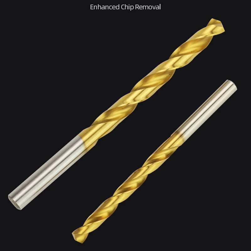 ABAOTE Титановая спиральная дрель HSS Сверла из быстрорежущей стали 10 шт.