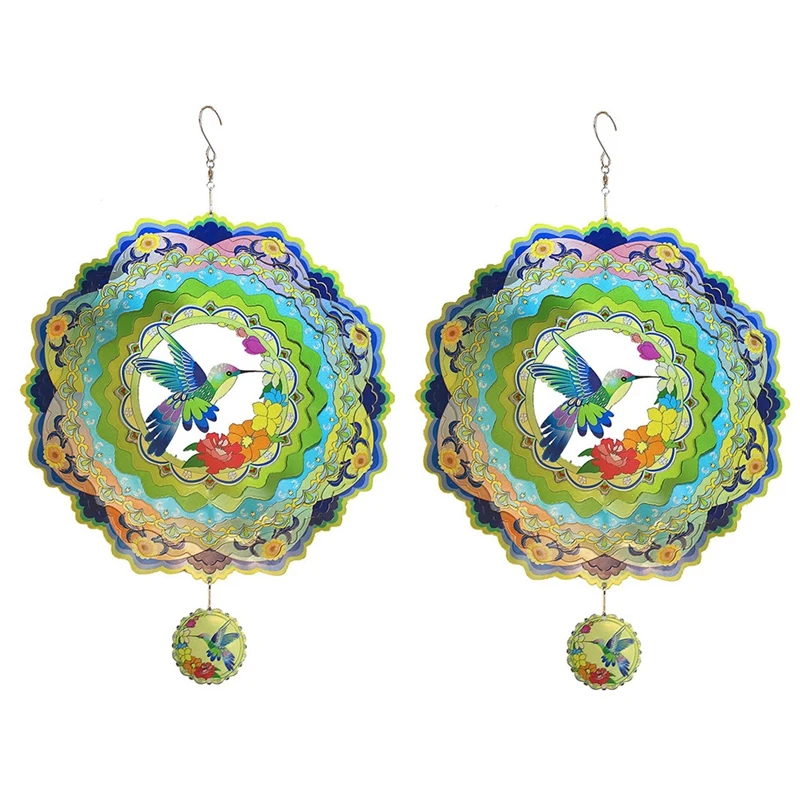 

1 PCS Wind Spinners 3D Hanging Art Sculptures Decorations 12Inch For Outdoor Garden Decoration For Yard And Garden Decor