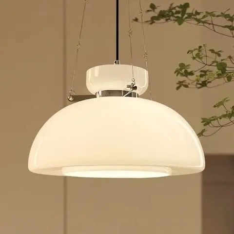 

Подвесной светильник из кремового стекла, LED