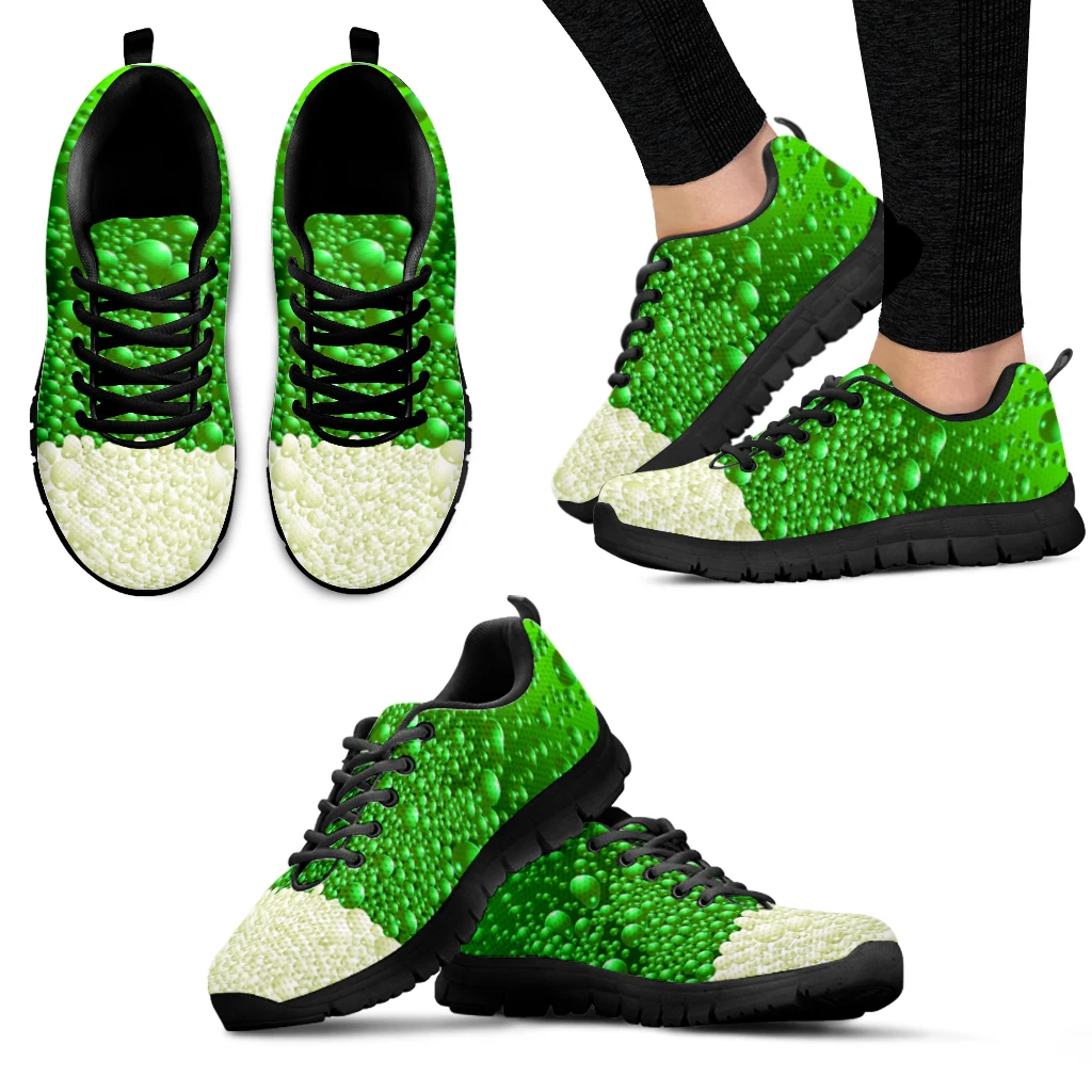 

INSTANTARTS St. Patrick's Day Green Beer Design Brand Sneakers Comfortable Green Theme Demands Custom Shoes Casual Sneakers