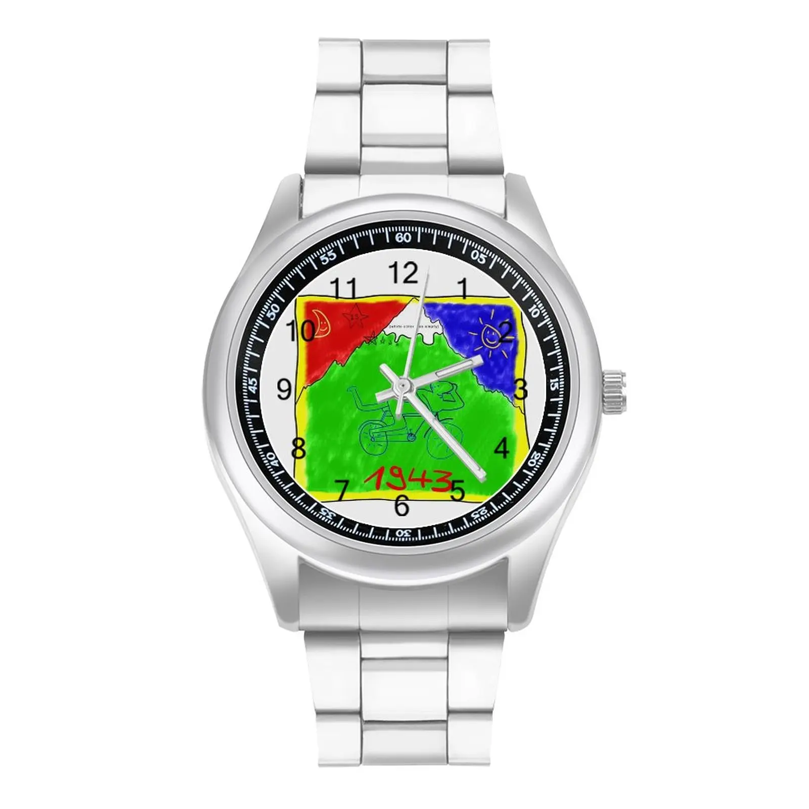

Albert Hoffman Bicycle Day Quartz Watch Cycle Lsd Trip Acid Day Stainless Photo Wrist Watch Home Vintage Wholesale Wristwatch