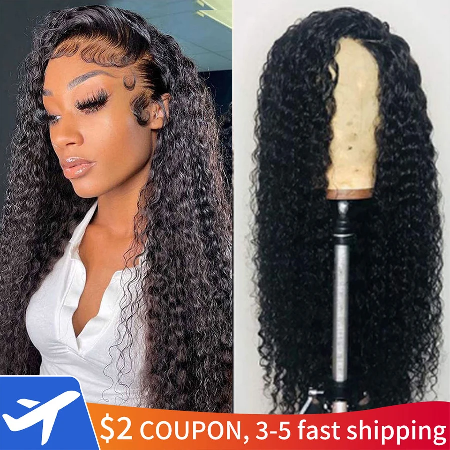 13x4 Kinky Curly Frontal Wig 13x6 Curly Lace Front Human Hair Wigs For Black Women Brazilian 30 Inch HD Lace Frontal Wig