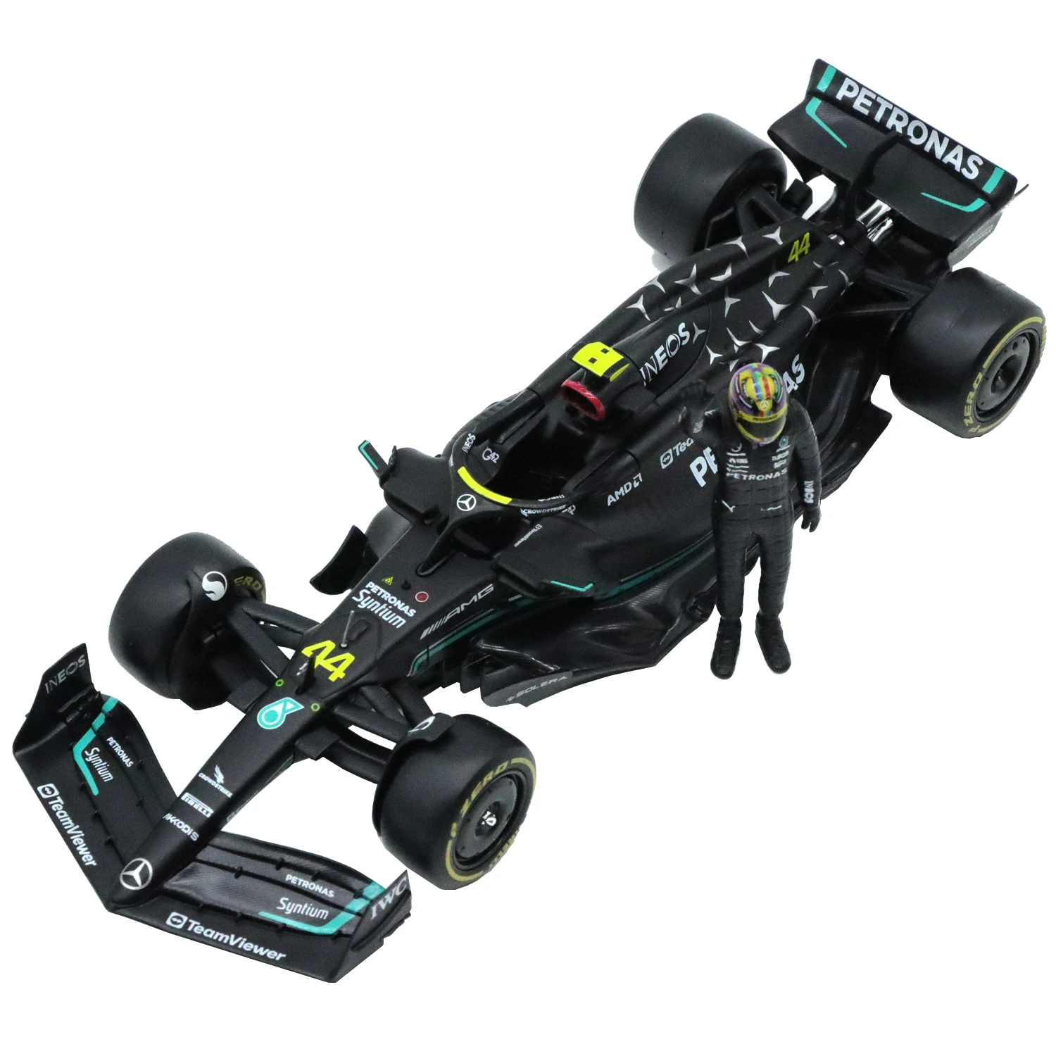 Bburago 2023 Mercede AMG W14 гоночный водитель кукла Гамильтон масштаб 1/24 литая модель