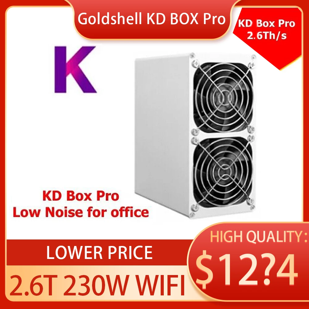 

Новинка, Майнер Goldshell KD BOX Pro 2,6 T 230 Вт KDA Kadena Asic, Майнер для майнинга с поддержкой Wi-Fi