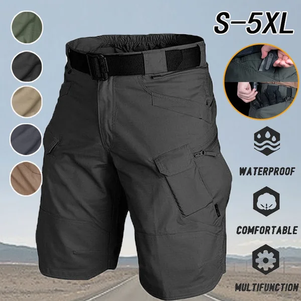

Men's Shorts Summer Tactical Army Pants Outdoor Sports Hiking Shorts Waterproof Wear-Resistant Multi-Pocket Tactical Shorts 5Xl