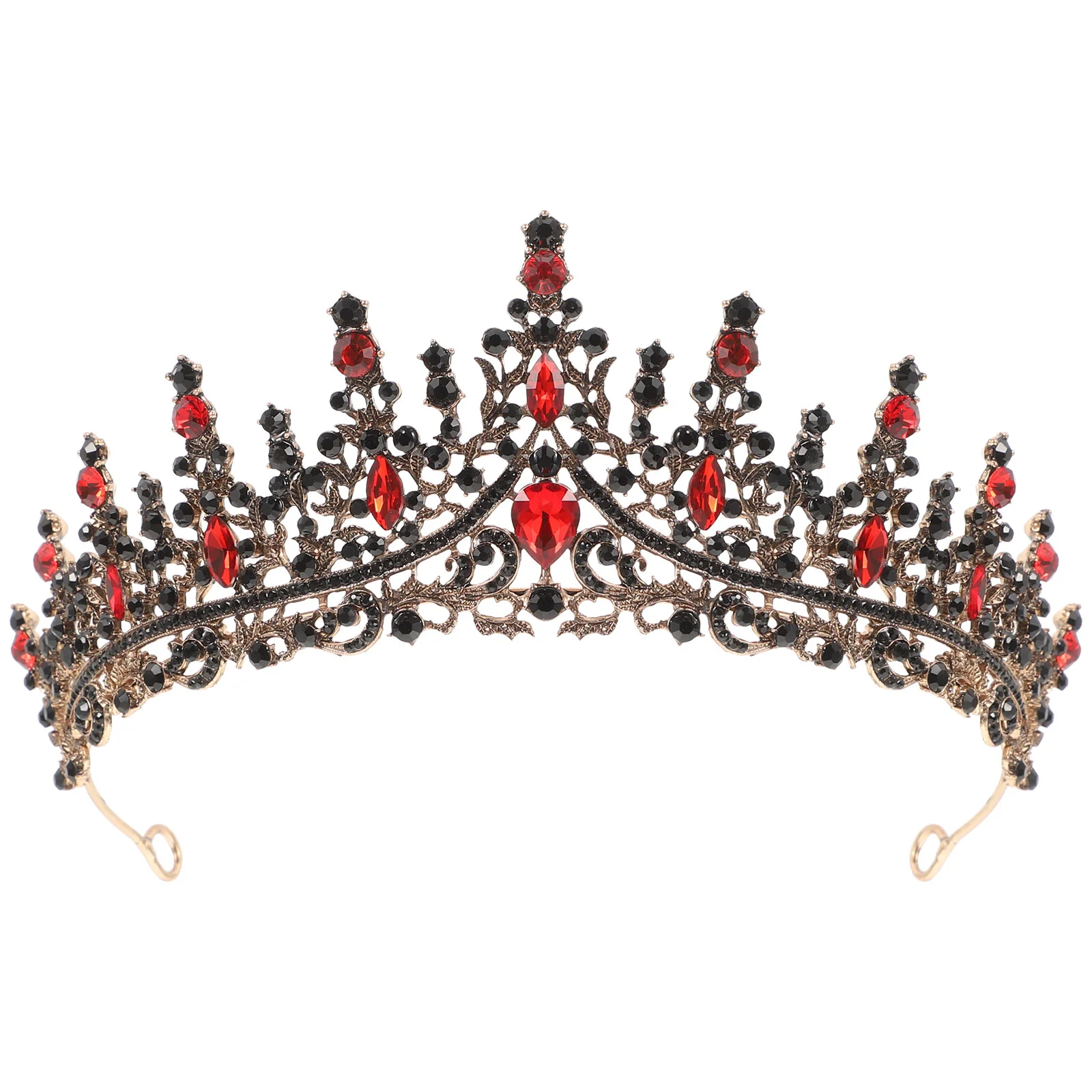 

Crown Red Wedding Headpiece Tiaras Prom Accessories Women Girls Rhinestone Banquets Bridal Headpieces Bride