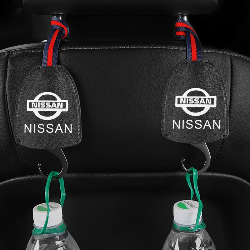 

2PCS Car Badge LOGO Seat Back Portable Hook Auto Interior Goods For Nissan Qashqai J11 J10 Juke X Trail T32 ETC