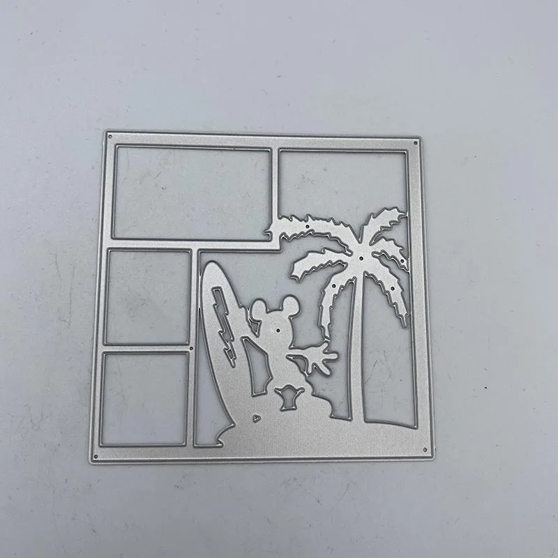 

Металлический рельефный шаблон с кокосовым деревом