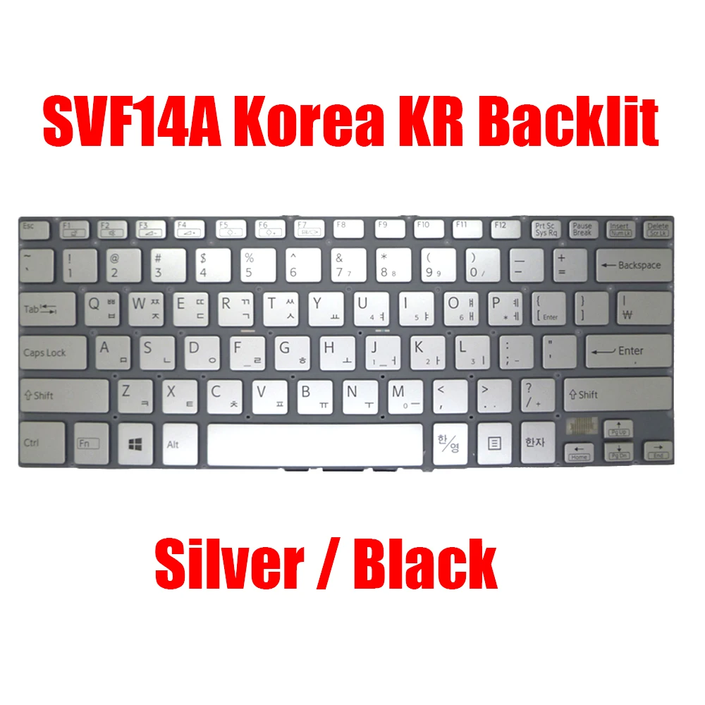 

Korea KR Laptop Keyboard For SONY For VAIO SVF14A 9Z.NABBQ.00K 149238241KR 9Z.NABBQ.10K 149238541KR New