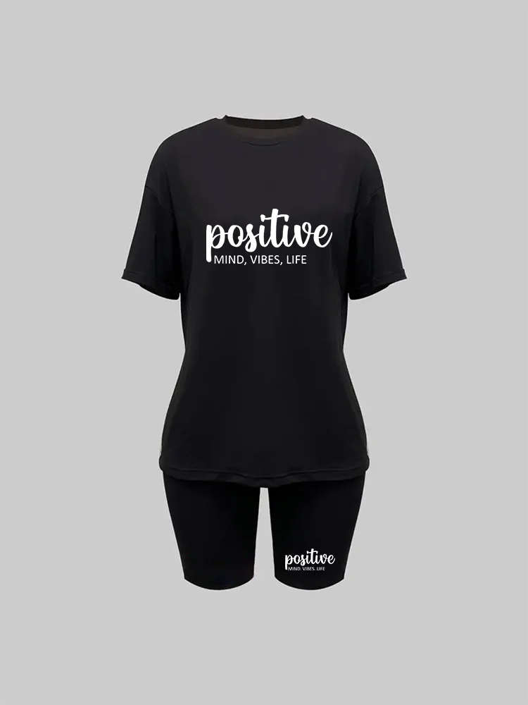 Комплект из двух предметов с буквенным принтом