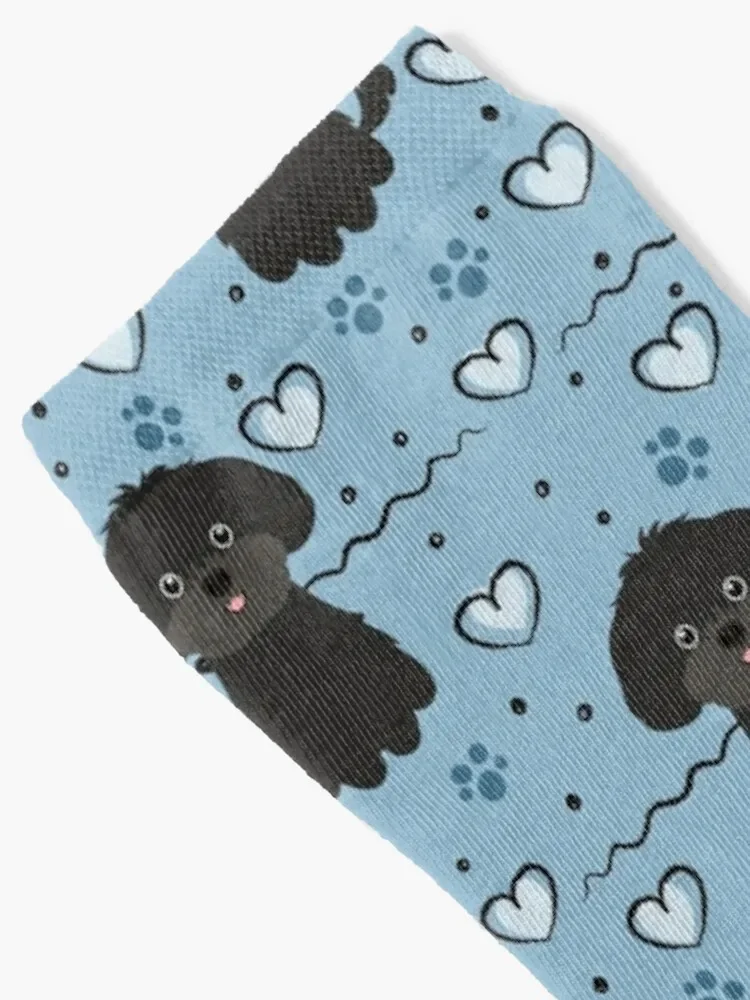 Черные носки Love Shih Poo Shihpoo Tzu смешанные для женщин и мужчин