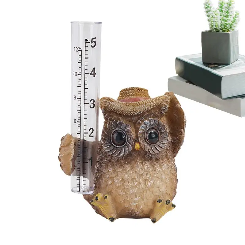 Резиновый измеритель дождя в виде совы для улицы каучуковые фигурки садоводства
