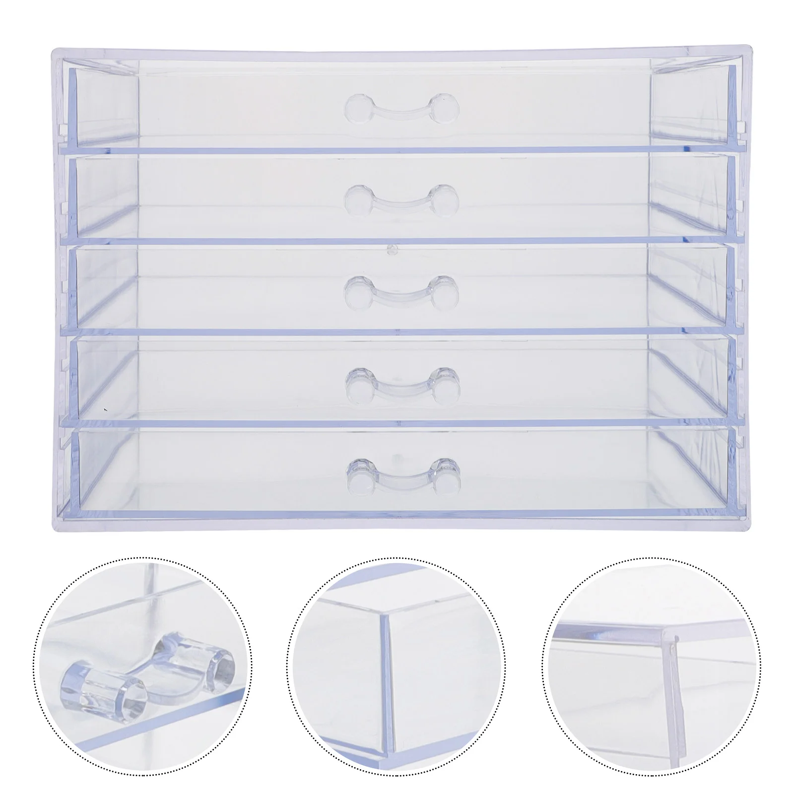 

Storage Nail Box Acrylic Drawers Makeup Organizer Tools Accessories Container Display Products Transparent Jewelry Clear Case