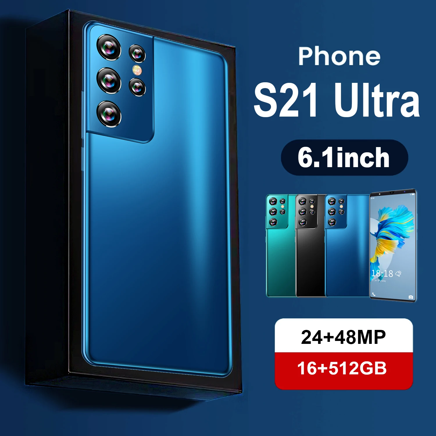 

Оригинальные смартфоны, модель S21 Ultra, 6,1 дюйма, 5000 мАч, две SIM-карты, сотовые телефоны 11 ядер, 16 ГБ + 512 ГБ, сотовый телефон, Android 10, глобальная вер...