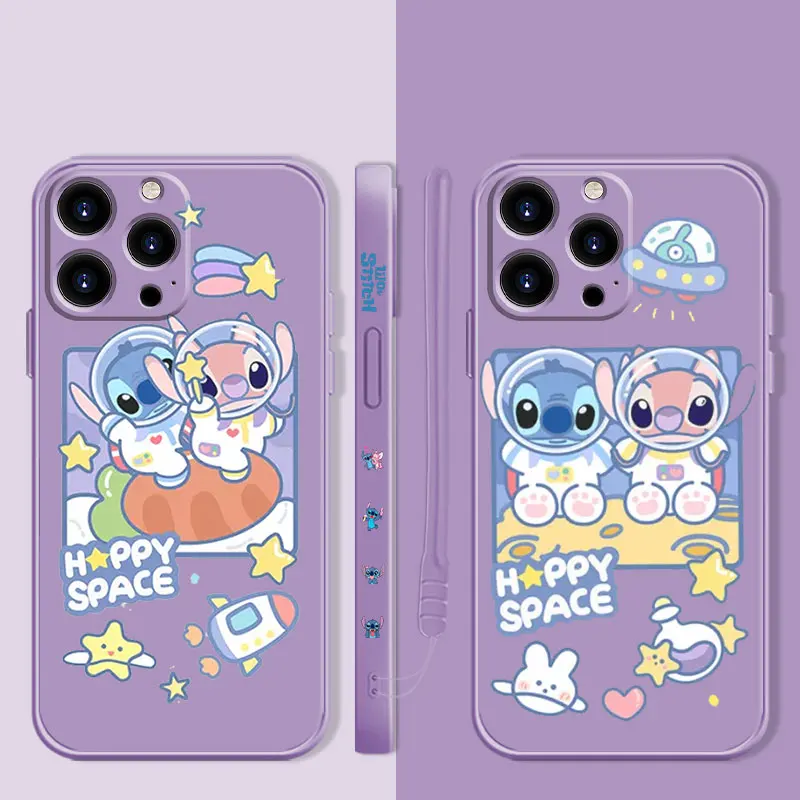 

Liquid Silica Gel Case for Apple iPhone 13 12 Mini 11 Pro X XR XS Max 7 8 Plus 6 6S SE2022 Luxury Phone Cover Stitch Cartoon