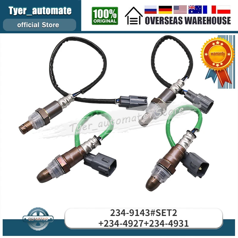 Для TOYOTA 4runner 2015-2022 234 л V6 9143-234 4927-234 4931-4 шт. подъемный и потоковый Датчик кислорода Лямбда-сенсор O2
