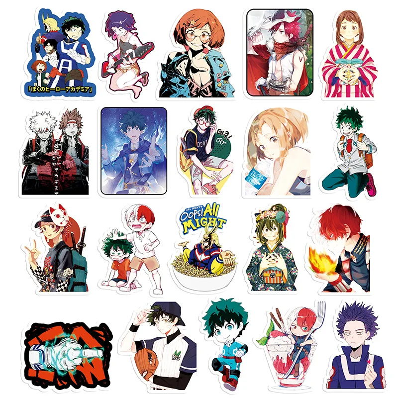 

Стикеры аниме «Моя геройская Академия», 10/30/52 шт.