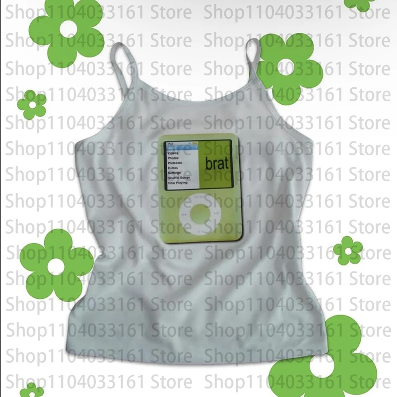 brat Y2k одежда женская Harajuku графический принт топ на бретельках укороченный без