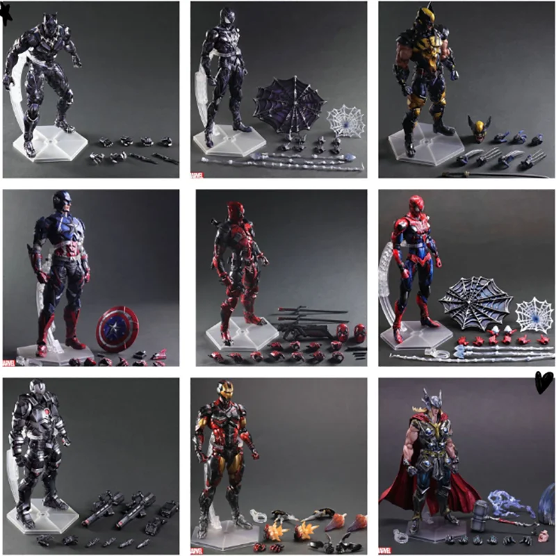 

Disney Captain America Venom Deadpool Spiderman Action Figure Toys The Avengers Legends Anime PVC Model Gifts for Children Boy