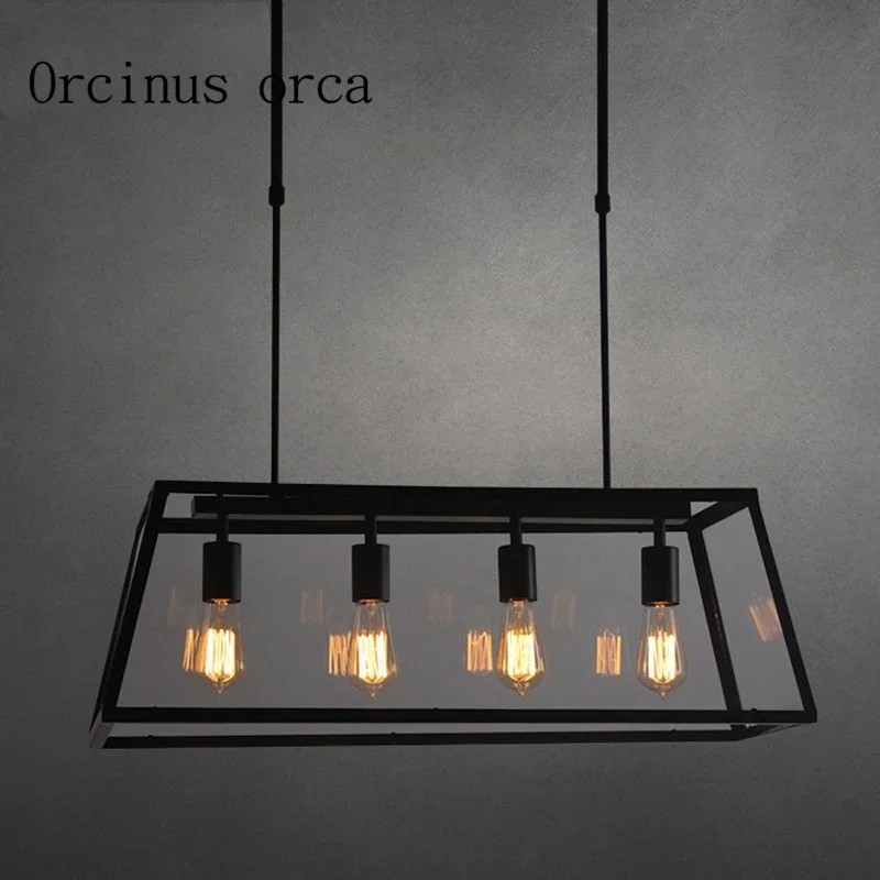 Промышленные ветровые ретро лофт железные стеклянные коробки люстры