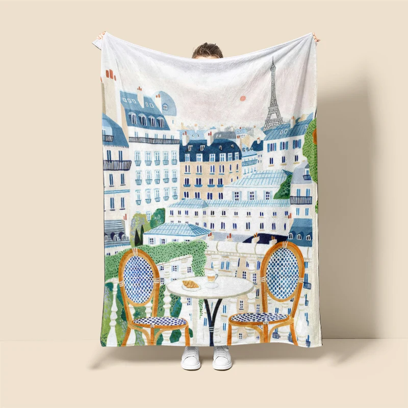 Домашнее украшение плюшевое одеяло для дивана натуральное и животное