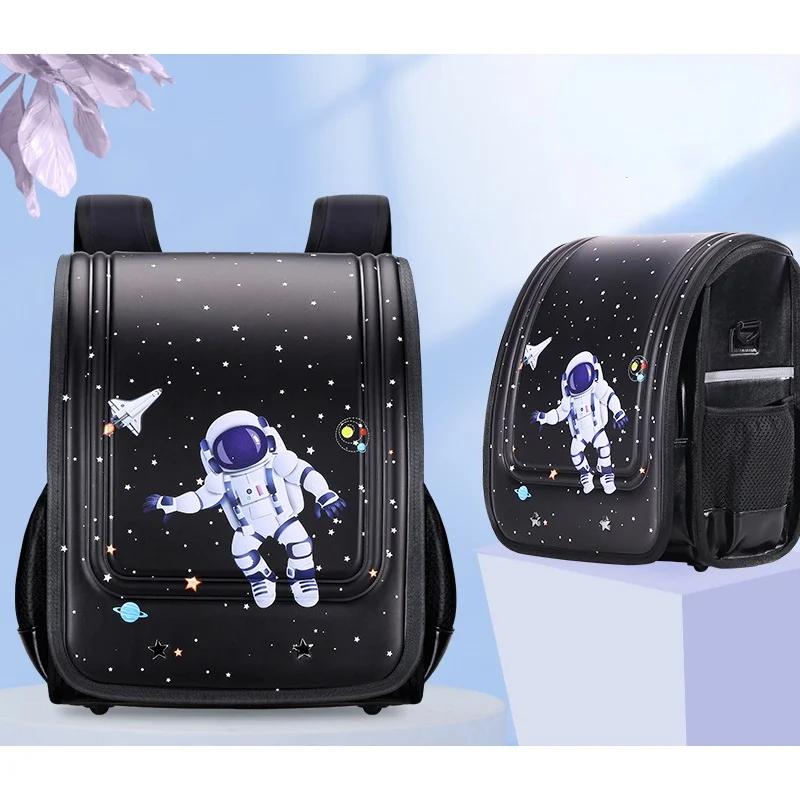 Children Mermaid Dinosaur Cartoon British Style Backpacks New Girls Boys Students Fashion PU Astronaut School Bags Drop Shipping