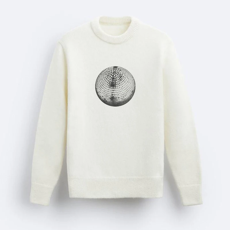 Женские повседневные вязаные свитера осенняя мода свитер с графическим принтом