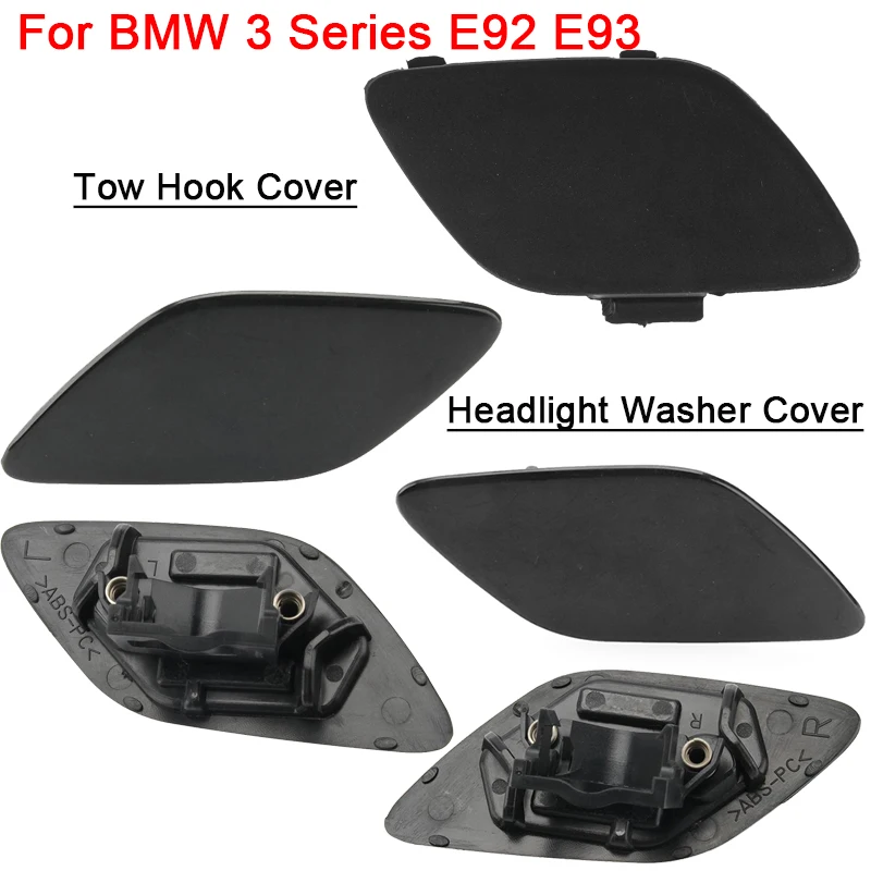 

Headlight Washer Cover Headlamp Cap Front Bumper Tow Hook Cover For BMW 3 Series E92 E93 2006-2010 51117187956 61677171659