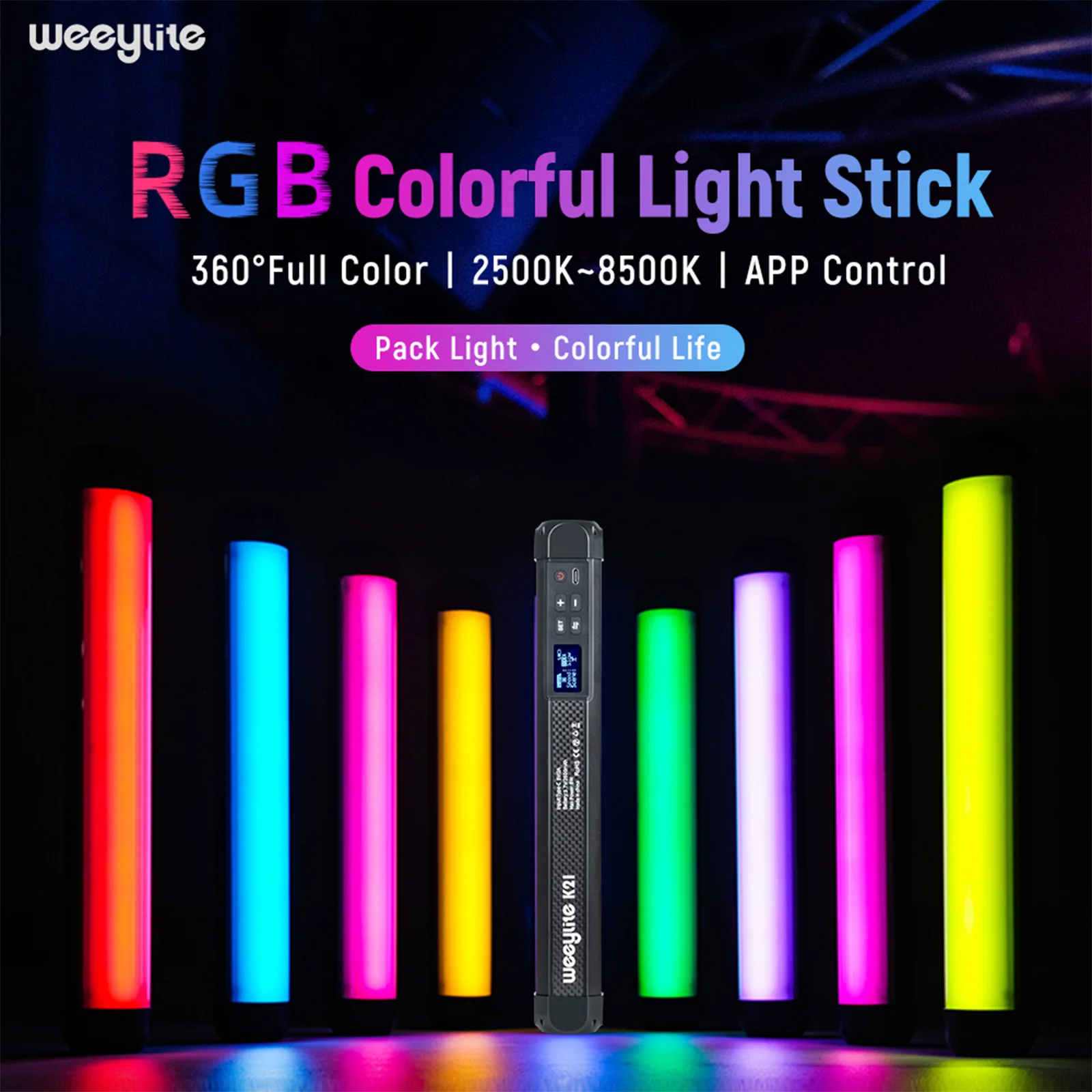 VILTROX Weeylite K21 RGB светодиодный ручной светильник для камеры магнитный видеосъемки
