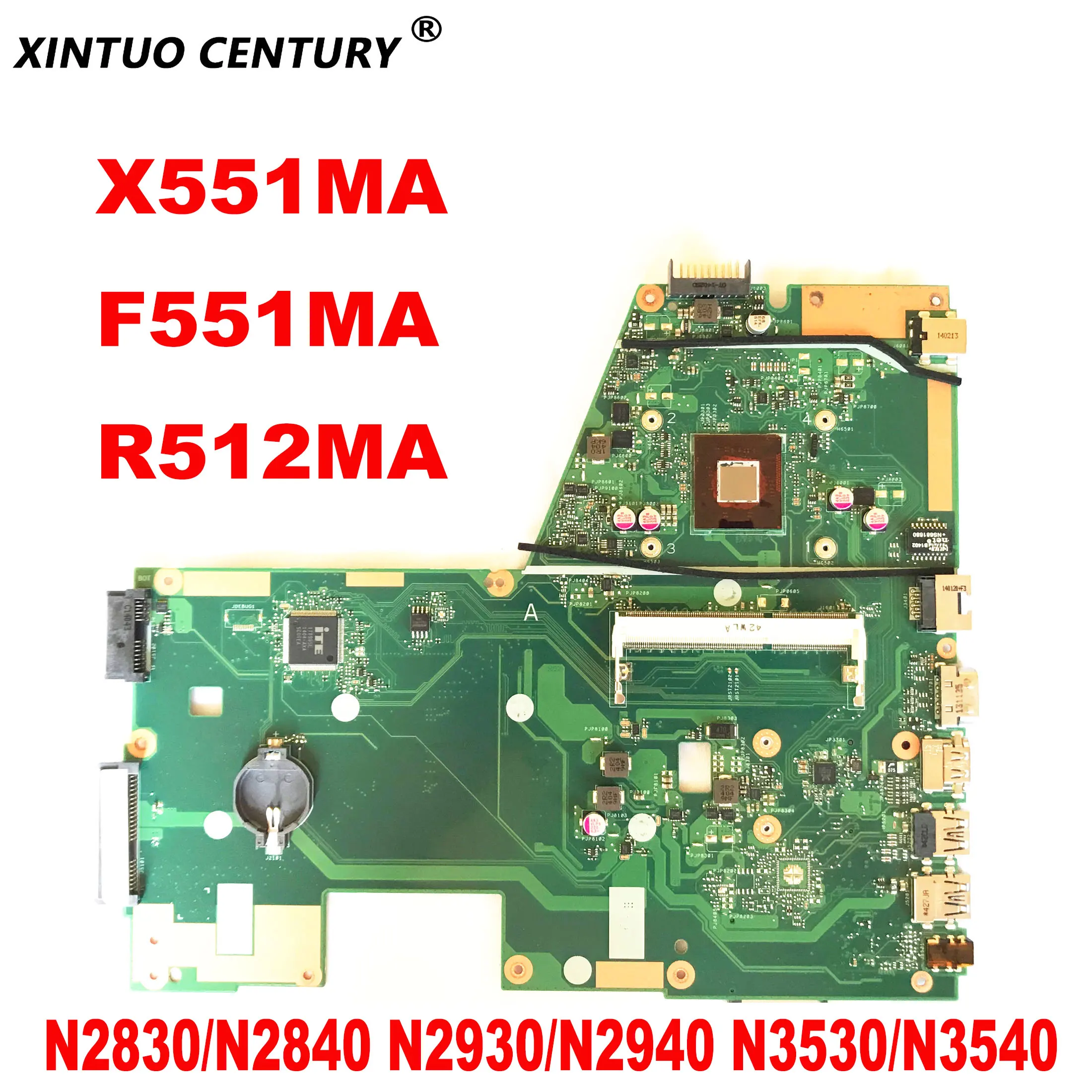 

X551MA Motherboard for Asus F551MA R512MA Laptop Motherboard with N2830 N2840 N2930 N2940 N3530 N3540 CPU DDR3 Tested