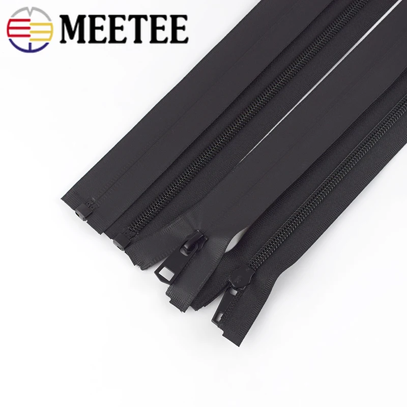 Meetee 2 шт. 50-150 см 5 # черная нейлоновая Водонепроницаемая молния с одним