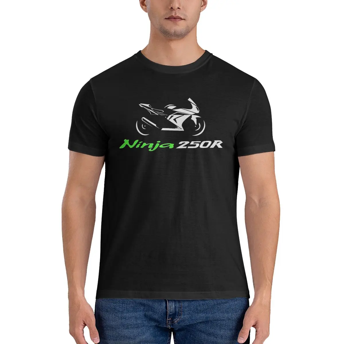 

Модная футболка Kawasaki 250R, Мужская хлопковая футболка с принтом для езды на мотоцикле, мужские топы, забавная футболка с коротким рукавом