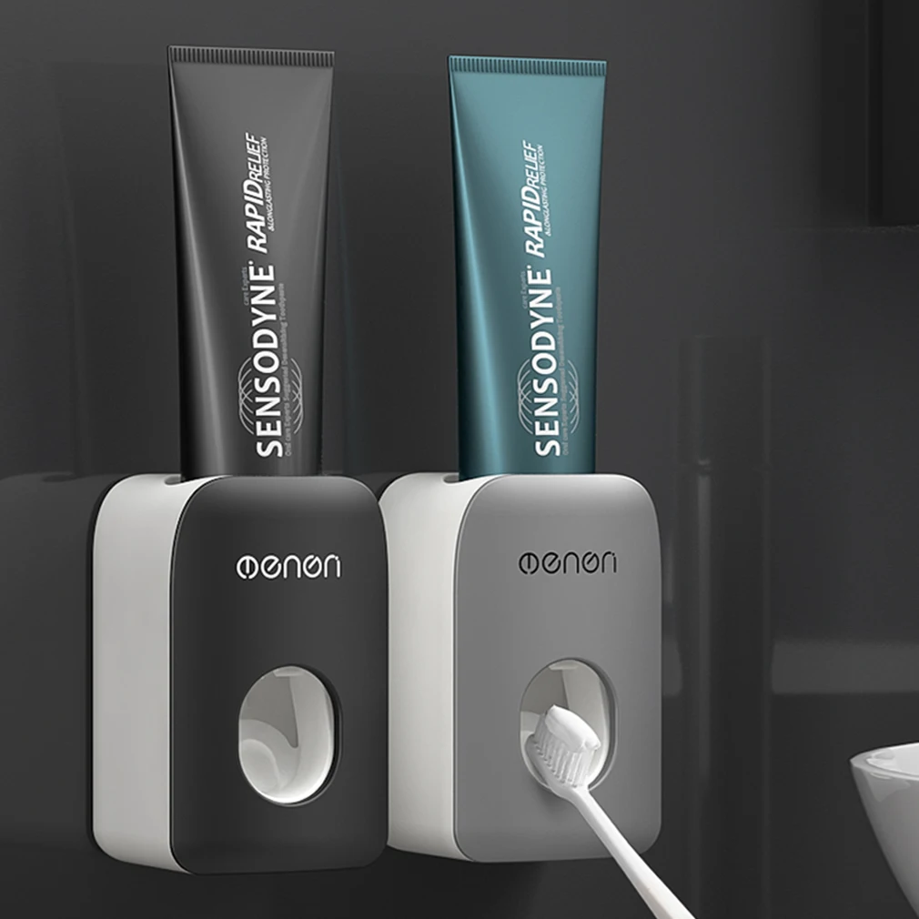 

Automatic Toothpaste Dispenser Wall Mount Bathroom Bathroom Accessories Waterproof Toothpaste Squeezer Toothbrush Holder