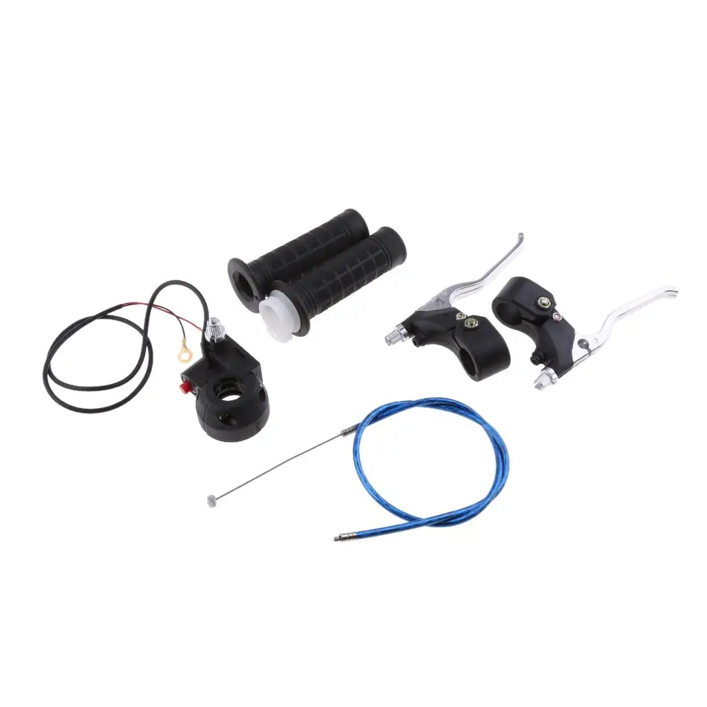 

Twist Throttle Grip Cable Brake Lever Kill Switch for 47cc 49cc Pocket