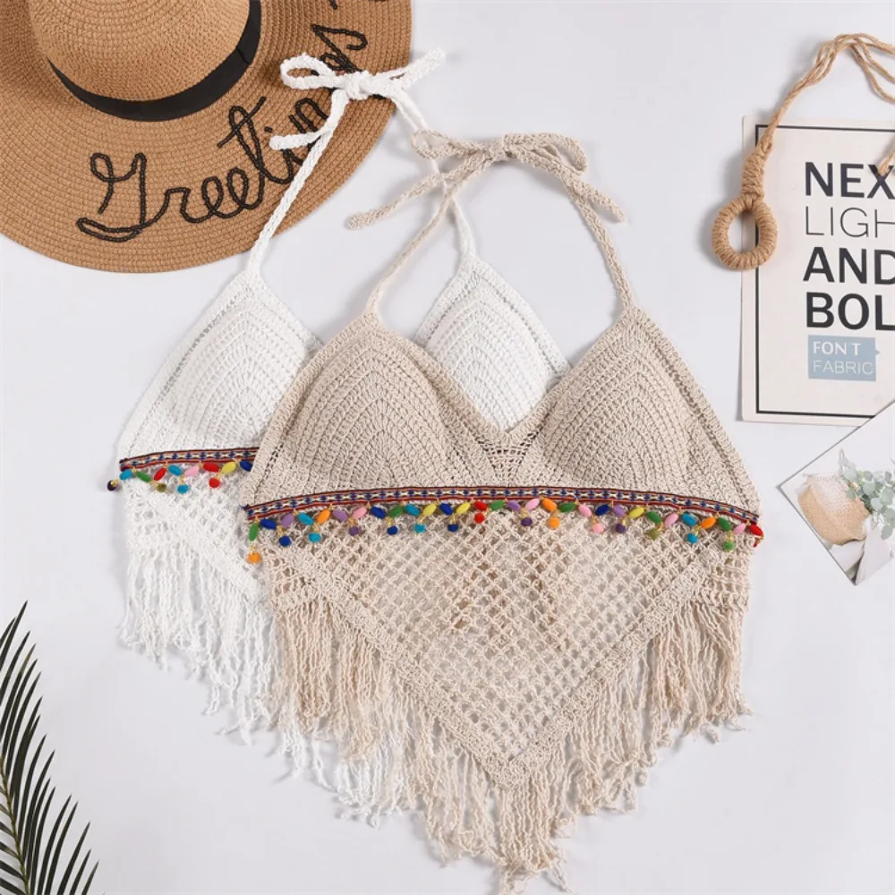 Коллекция 2024 года богемный этнический стильный жилет на бретелях сексуальное