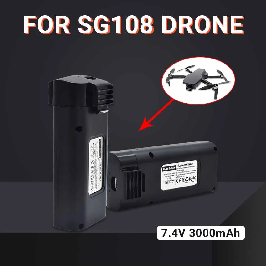 

100% Original 7.4V 3000mAh Lipo Battery For SG108 SG-108 Drone RC Quadcopter Parts For SG108 SG-108 Rechargeable Battery