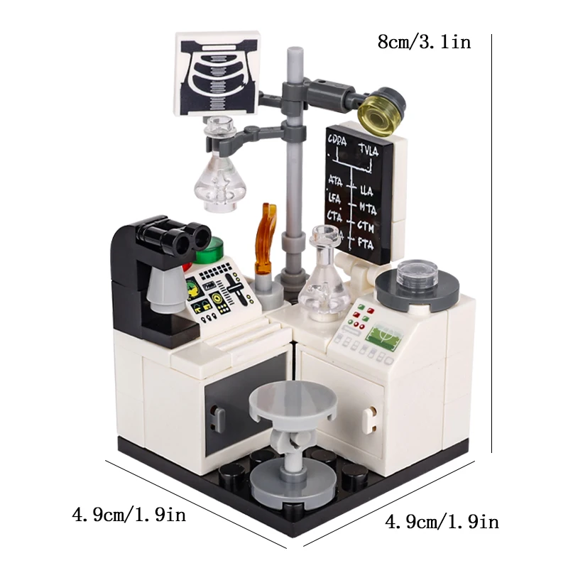 Детский лабораторный конструктор набор строительных блоков крючок Мензурка