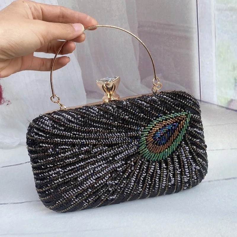 Вечерние сумки в стиле ретро женские сумки-клатчи с вышивкой бисером кошелек