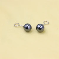 zfsilver fashion round hematite sterling silver 925 real beads stud earrings for women girl charm jewelry accessories party gift