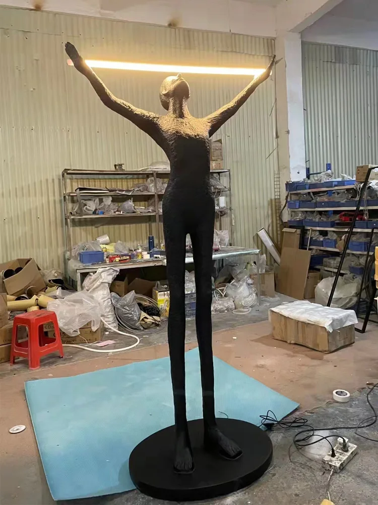 

zq Humanoid Artistic Living Room Floor Lamp Sales Office Lobby Light Luxury Creative Exhibition Hall Decoration Sculpture Lamp
