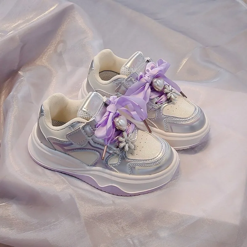 Кроссовки детские для девочек повседневная обувь милые спортивные носки бега с