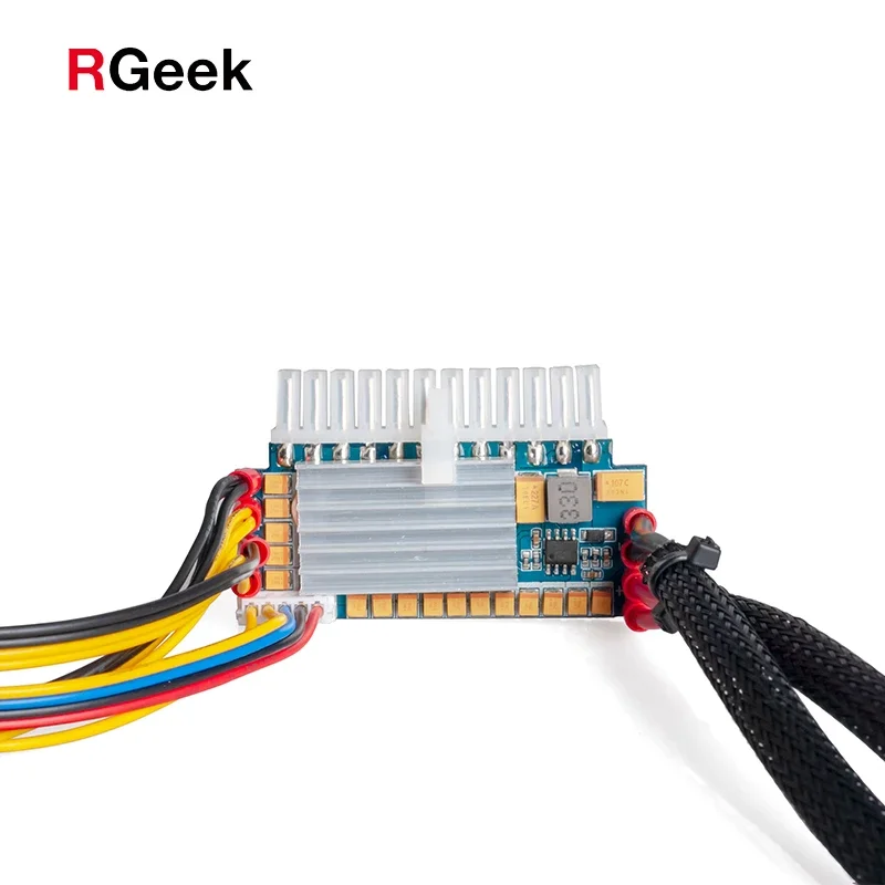 Фото Блок питания RGeek DC 12V 450W 24PIN ITX ATX PICO PSU для мини-ПК, поддерживает видеокарты №4