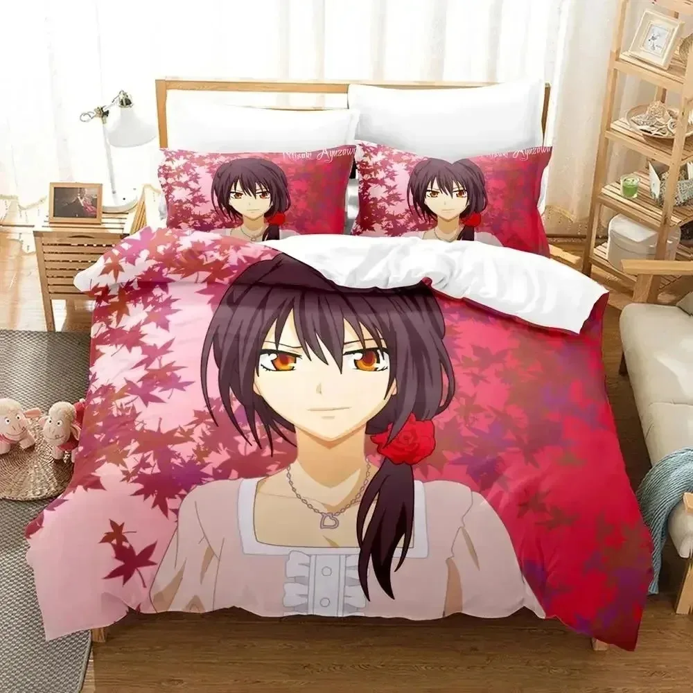 Anime Kaichou wa Maid-sama Usui Takumi Misaki Bedding Set Boys Girls Twin Queen Size Duvet Cover Pillowcase Bed Adult